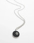 Фото #2 товара Faded Future 8 ball pendant necklace in silver