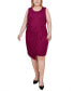 ფოტო #1 პროდუქტის Plus Size Sleeveless Faux Wrap Skirt Dress