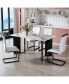 Фото #11 товара White marble table set with 4 chairs