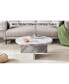 Фото #8 товара Circular Textured Coffee Table, 31.4-Inch Modern Gray Table