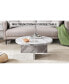 Circular Textured Coffee Table, 31.4-Inch Modern Gray Table