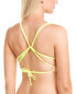 Sports Illustrated Swim Party In The Back Bikini Top Women's Yellow Xs