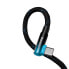 Фото #4 товара MVP Elbow kątowy kabel przewód Power Delivery z bocznym wtykiem USB-C 1m niebieski