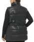 Фото #2 товара Trendy Plus Size Faux-Leather Puffer Vest
