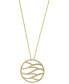 ფოტო #1 პროდუქტის EFFY® Diamond Openwork Disc 18" Pendant Necklace (1/2 ct. t.w.) in 14k Gold