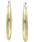 ფოტო #3 პროდუქტის Medium Two-Tone Twist Hoop Earrings in Sterling Silver & 18k Gold Plated Sterling Silver, 35mm, Created for Macy's