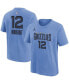 ფოტო #1 პროდუქტის Big Boys Ja Morant Light Blue Memphis Grizzlies Statement Edition Name and Number Player T-shirt