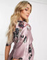 Фото #3 товара Hope & Ivy Maternity kimono sleeve satin maxi dress in mauve