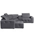 Фото #6 товара CLOSEOUT! Haigan 5-Pc. Leather Chaise Sectional Sofa with 1 Power Recliner, Created for Macy's