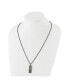 ფოტო #3 პროდუქტის Antiqued White Bronze-plated CZ Pendant on a Box Chain Necklace