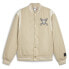 Фото #2 товара Puma Op X Varsity Full Zip Jacket Mens Beige Casual Athletic Outerwear 62467590