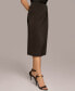 Women's Faux-Wrap Satin Skirt