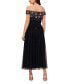 Фото #2 товара Women's Embellished Off-The-Shoulder Gown