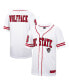 Фото #1 товара Men's White and Red NC State Wolfpack Free Spirited Baseball Jersey
