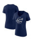 ფოტო #1 პროდუქტის Women's Navy Dallas Cowboys Back Home Again V-Neck T-shirt