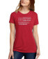 Фото #1 товара Women's Premium Blend Glory Hallelujah Flag Word Art T-shirt