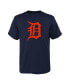 ფოტო #1 პროდუქტის Big Boys and Girls Navy Detroit Tigers Logo Primary Team T-shirt