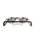 Фото #1 товара Rustic Dog Bone Elevated Feeder - 2 Stainless Steel Bowls, 1qt Each - Sturdy & Stylish