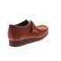 Фото #16 товара Clarks Wallabee 26162550 Mens Burgundy Nubuck Oxfords & Lace Ups Casual Shoes