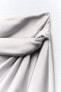 Фото #10 товара Атласная юбка миди с узлом ZARA