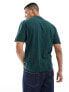 ASOS DESIGN turtle neck t-shirt with pocket detail in dark green