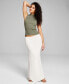 ფოტო #1 პროდუქტის Women's Linen-Blend Maxi Skirt, Created for Macy's