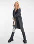 Фото #2 товара ONLY longline cardigan in charcoal grey