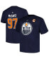 ფოტო #1 პროდუქტის Men's Connor McDavid Navy Edmonton Oilers Big and Tall Name and Number T-shirt