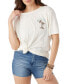 ფოტო #1 პროდუქტის Juniors' Palm Emblem Graphic Print Cotton T-Shirt