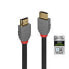 Фото #7 товара Кабель HDMI высокой скорости Lindy 3 м Ultra High Speed - линия Anthra - HDMI 48 Гбит/с - черный 3 м