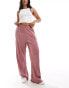 ASOS DESIGN waffle wide leg jogger in dusty pink Rosé, S - EU 36-38 - фото #1