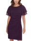 ფოტო #4 პროდუქტის Petite Chiffon-Sleeve Sheath Dress