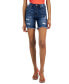 Juniors' Distressed Cutoff Bermuda Shorts