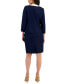 Women's Framed Collarless Skirt Suit, Regular & Petite