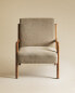 Фото #7 товара Ash wood linen armchair