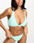 Фото #2 товара Peek & Beau Fuller Bust Exclusive crinkle triangle bikini top in mint