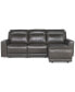 Фото #5 товара CLOSEOUT! Blairemoore 3-Pc. Leather Sofa with Power Chaise and 2 Power Recliners, Created for Macy's
