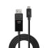 Фото #3 товара Адаптер USB Type C к DisplayPort 4K60 Lindy 2м с HDR - черный 2м - 32.4 Гбит/с