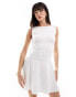 ASOS DESIGN tennis dress with dropped hem in ivory