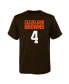 Фото #3 товара Футболка для малышей OuterStuff Deshaun Watson коричневая с названием и номером игрока Cleveland Browns
