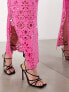 Фото #3 товара ASOS EDITION column broderie midi skirt with side splits in pink