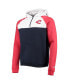 Men's Navy and White Cleveland Indians Cooperstown Collection Quarter-Zip Hoodie Jacket