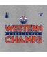 Men's Steel Edmonton Oilers 2024 Western Conference Champions Locker Room T-Shirt Серый, L - фото #4