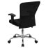 Фото #2 товара Mid-Back Black Mesh Contemporary Swivel Task Chair With Chrome Base And Adjustable Arms