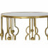 Side table DKD Home Decor Mirror Black Metal Light Copper (39 x 39 x 55 cm) (2 pcs)