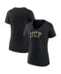 Women's Black UCF Knights Basic Arch V-Neck T-shirt