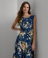 Women's Floral Twist-Front Stretch Jersey Dress