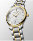 ფოტო #2 პროდუქტის Men's Swiss Automatic Master Diamond Accent 18k Gold and Stainless Steel Bracelet Watch 39mm L26285777
