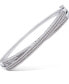 ფოტო #1 პროდუქტის Diamond Multi-Row Crossover Bangle Bracelet (1 ct. t.w.) in Sterling Silver, Created for Macy's