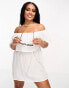 Simply Be bardot beach dress in white